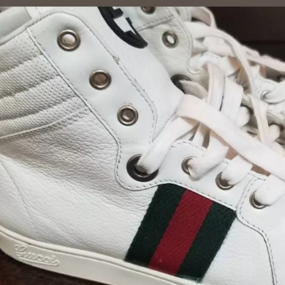 Authentic Men's gucci leather high top shoes - Picture 8 of 8